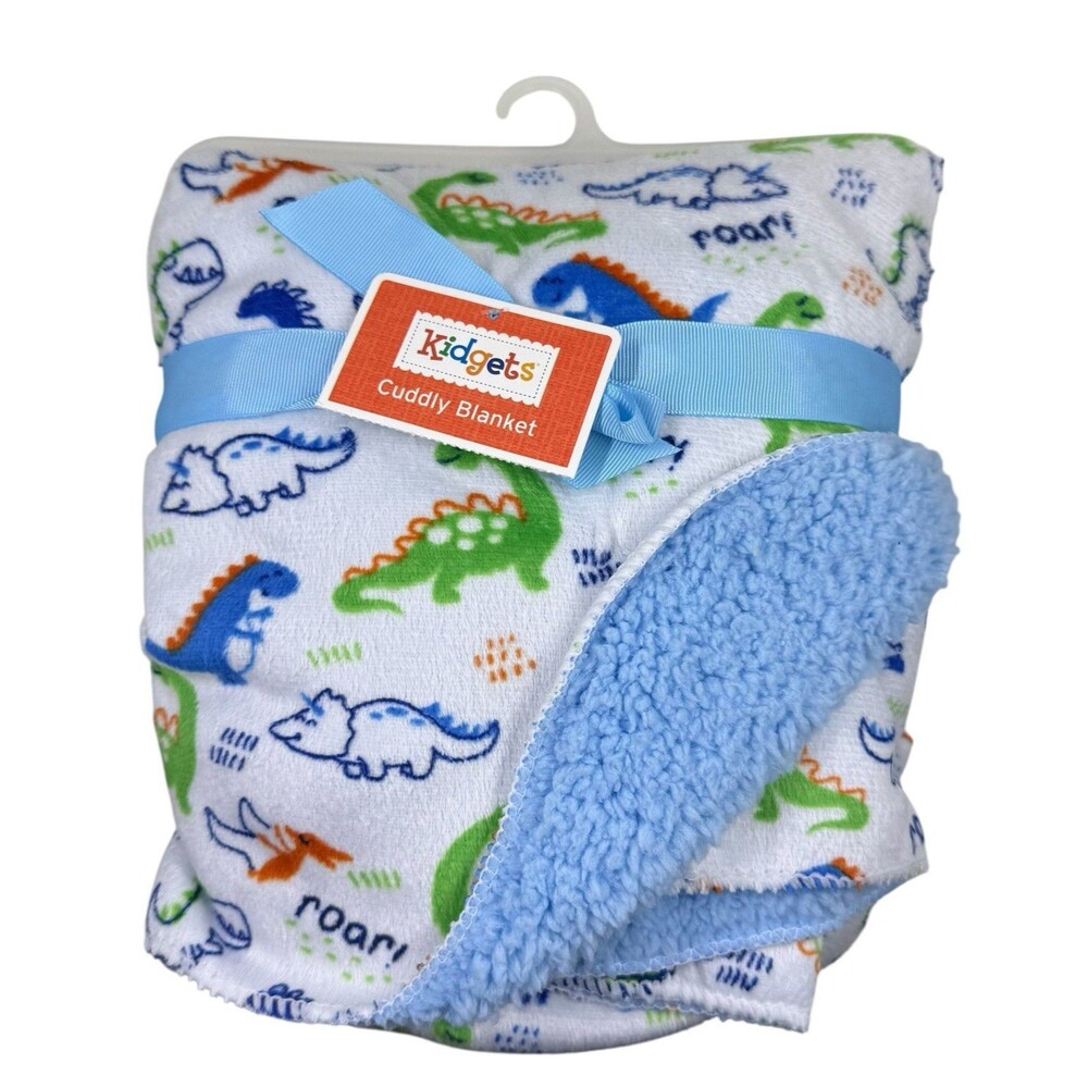 Kidgets Baby Blanket Dinosaurs 30x40 Inch